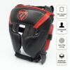Galea Casco da boxe Nero/Rosso